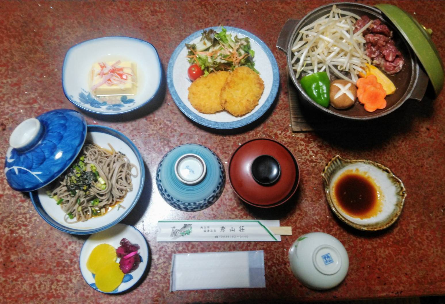 塩津温泉　秀山荘　ビジネスプランの食事
